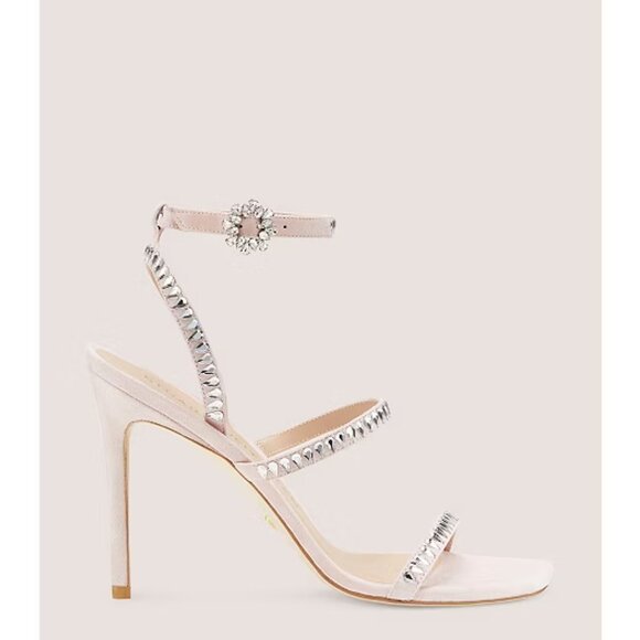 NEW STUART WEITZMAN Made In Spain Leather Gemstone 100 Strappy Heeled Sandals - Picture 5 of 7